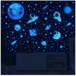 17.78 cm Night Glowing Star in the dark for Roof & Wall with Pack of (5 Sheets) Glow in the Dark Sticker-image-76
