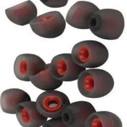 BBS PRO Pack of-18 pcs( 9 Pair ) Red Grey Round In The Ear Headphone Cushion-image-43