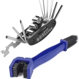 Combo of Chain Cleaner Brush and 15 in 1 Multi-function Tools Kit Spoke Wrench Cycling Bicycle Chain Cleaner Brush & Tool Kit-19