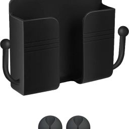 OIVO INDIA Wall Charger Phone Universal Hanging Stand Bracket & Organizer(Black, Pack of 1) Mobile Holder-15
