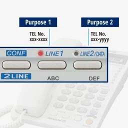 panasonic KX-T2378MXW 2-Line Operation And 16-Digit LCD With Clock Corded Landline Phone image 2