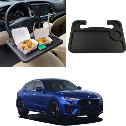 (FT-05) Car Steering Wheel Desk with Pen Holder Food Table For Maserati Levante Cup Holder Tray Table-image-93