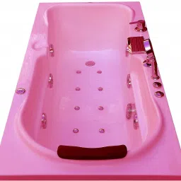 Rex 5.5 ft Acrylic with Jacuzzi Massage, Bubble Bath and Filler System - Pink Free-standing Bathtub-image-48