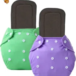reusable washable baby/kids cloth diaper with 5 layer microfiber insert (2 pcs)-image-47