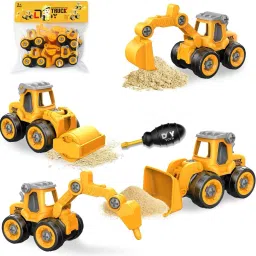 DIY Construction Trucks for Kids – Easy to Assemble Toy Set-image-1
