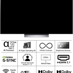 lg OLED C2 164 cm (65 inch) OLED Ultra HD (4K) Smart WebOS TV with Alpha9 AI Processor 4K Gen5, AI Picture Pro, Pixel Dimming, Dolby Vision IQ, Dolby Atmos, Eye Comfort Display, NVIDIA G-SYNC, VRR, AMD FreeSync, 120 Hz Refresh Rate, Game Optimizer, Magic Remote Control, 5-Year Guaranteed with New OS Experience image 4