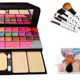 PRO TYA color icon Makeup Kit + 5 pcs makeup brush + 6 pcs puff + Eyeliner-20