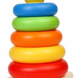 funny Teddy 5 Rings (Small), Brilliant Basics Rock-a-Stack, Multicolor | Kids Learning, Stacking, Colors, Shapes, Designs-image-72