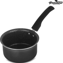 Aluminium Induction Base Sauce Pan | Heavy Duty Non-Stick Induction Sauce Pan | Cookware for Induction with Bakelite Handle (16cm, Black) Sauce Pan 16 cm diameter 1.5 L capacity-image-17
