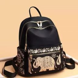 Small 15 L Backpack Elephant Print Classic and Trendy Shoulder Backpacks for College and School-image-26