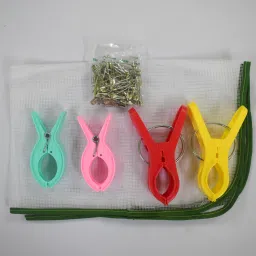 Ironing mat, 4 & 5 inch clips each 2 nos, 4cm safety pin 50nos |pre pleating kit Plastic Cloth Clips-7