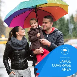 bogato™ Regular Size Windproof Rainbow Umbrella With Waterproof Mobile Pouch Umbrella image 3