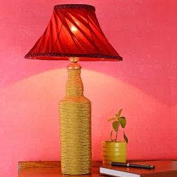 Gold-Maroon Table Lamp-24