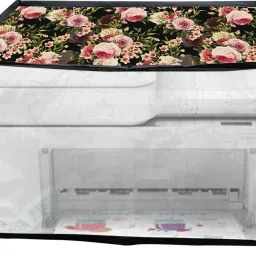 JMT Printer Cover For HP Deskjet Plus 4140 All in One Printer (Black Rose Print) Printer Cover-image-68