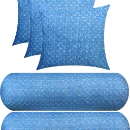 2 Bolster And 3 Microfibre Floral Cushion Pack of 5-image-38