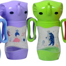 2 in 1 Baby Feeding Bottle with Handle -BPA Free -FoodGrade - 210 ml-image-24