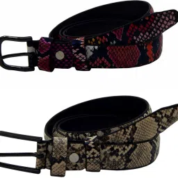 Women Multicolor Artificial Leather, Synthetic Belt-image-89
