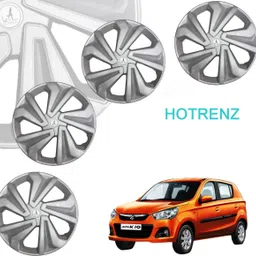 hotrenz Cars Wheel Cap/WHEEL COVER 13 INCH Set of 4CarBREZZA SILVER 13 Wheel Cover For Universal For Car Universal For Car-picture-3