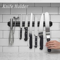 knife holder | knife holder machine | Magnet Kitchen Knife Holder | Wall Mount Magnetic Knife Storage Holder Chef Rack Strip | Magnetic Knife Storage Strip | Kitchen Organiser Magnet Pack of 1-image-4