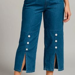 Women Straight Fit Mid Rise Blue Jeans-image-29