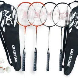 axg new goal Isometric Champion Tenacious Wide Body with Feather Shuttles & Cover Badminton Kit-picture-6