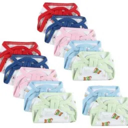 New Born Washable Reusable Hosiery Cotton Diapers, 0-6 Months ( PACK OF 12 )-17