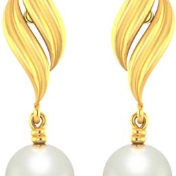 PC Chandra Jewellers Pearl Yellow Gold 14kt Stud Earring-image-12