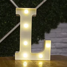 LED Letter Lights Sign for wall hanging, beside table, battery operated Letter-L Night Lamp-17