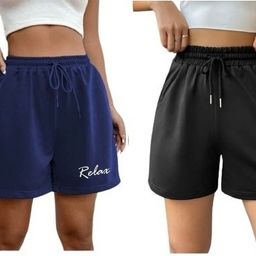 houseofcommon Pack of 2 Printed Women Multicolor Regular Shorts-picture-9