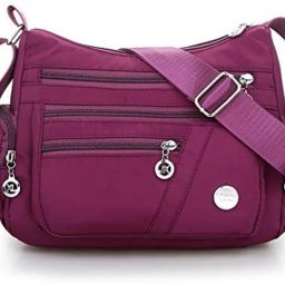 Purple Women Sling Bag Women's Small Crossbody Bag, Waterproof Nylon,Sling Bag(Purple)-image-29
