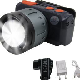 Bright Head Mount Torch Zoom Waterproof Rechargeable Handsfree IR Sensor Torch-24