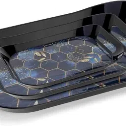 Eco-Friendly Plastic Serving Tray –Lightweight, Sturdy,Perfect for Food & Drinks Tray-12