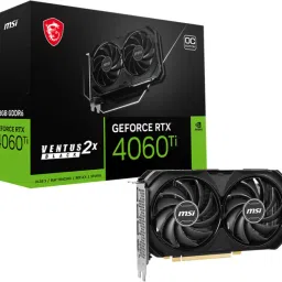 MSI GeForce RTX 4060 Ti Ventus 2X Black 8G OC GDDR6 8 GB NVIDIA Chipset 128 bit 2580 MHz Graphics Card-32