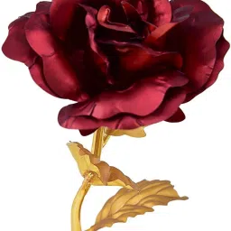 Red Rose With love Stand A111 Red An Gold Gold Rose, Valentine day Gift-image-0