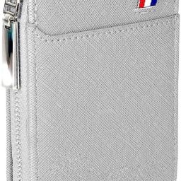 Men & Women Grey Genuine Leather RFID Card Holder-image-78