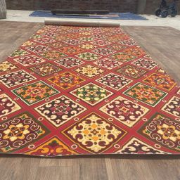 Maroon, Brown Synthetic Area Rug-image-69