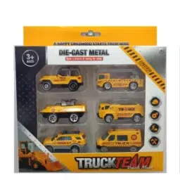 contraction metal die cast truck car set (Pack-6,Multicolor)-12