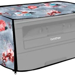 LoomStar For Brother DCP-L2520D Multi-Function Monochrome Laser Blue Flower Printer Cover-3