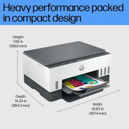 HP Smart Tank 670 All-in-One Multi-function WiFi Color Ink Tank Printer for Print/Copy/Scan with Automatic Ink Sensor, Auto Duplex feature - High Capacity Tank (Up to 6000 Black, 8000 Colour pages of ink in box) image 2
