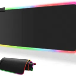 FKU RGB Gaming Mouse Pad 14 Modes Led Mousepad, Anti-Slip Rubber Base Mouse Mat Mousepad image 5