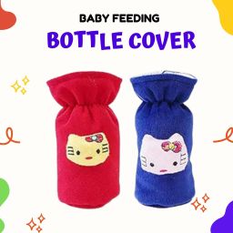 Baby Milk Feeding Bottle Cover with Zipper Soft Plush Stretchable, 60-125 ML-image-46
