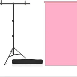 Cam cart T-Stand With 6ftx9ft Pink Photography Screen With 2 Spring Clamp & Carry Bag Reflector-image-22
