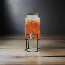 4 Liter Dispenser with tap and Black Stand Cold Water Mason Jar Beer Dispenser Bottom Loading Water Dispenser-image-8