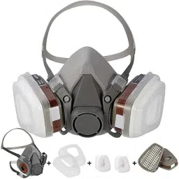 Half Face Cover Respirator Mask Sanding, Polishing, Spraying,Against Dust, Reusable-12
