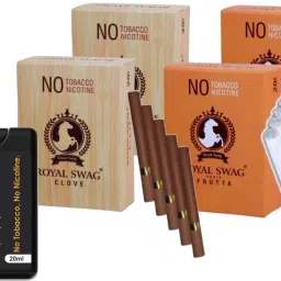 Herbal Cigarettes Tobacco & Nicotine Free Clove, Frutta Flavoured With 20ml Shot Smoking Cessations-image-39