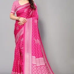 Printed, Blocked Printed Daily Wear Chiffon, Georgette Saree-image-95