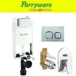 parryware Half Frame Concealed Cistern, with divater body upper part set of 1 pic 116 Dual Flush Tank-picture-5