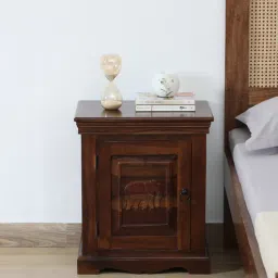 mudramark from pepperfry Airavana Sheesham Wood RHS Bedside Table in Scratch Resistant Provincial Teak-picture-48