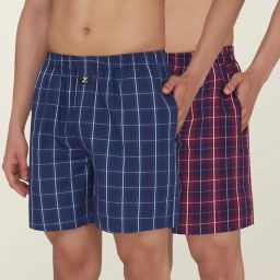 Pack of 2 100% Super Combed Cotton Checkmate Checkered Men Boxer-picture-7