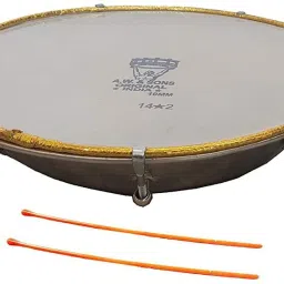 Steel Dhol Tasha Drum 15 inch (14x2) with Stick Nut & Bolts Dholak-image-39